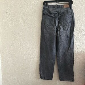 Madewell The Dad Jean Dark Gray Ripped 25